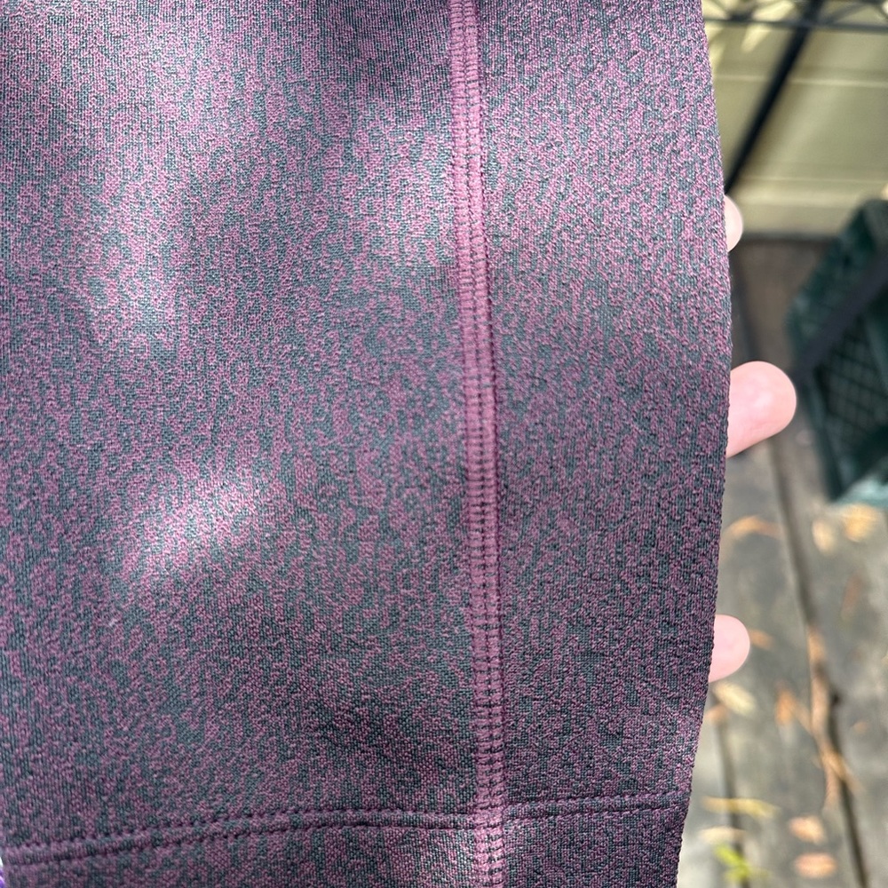 MONDETTA Womens Midweight Brushed Purple Jacquard Legging Size XL Pockets - Picture 11 of 16